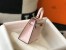 Hermes Kelly Mini II Bag In Rose Dragee Embossed Crocodile Leather