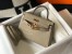 Hermes Kelly Mini II Bag In Taupe Embossed Crocodile Leather