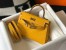 Hermes Kelly Mini II Bag In Yellow Embossed Crocodile Leather