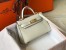 Hermes Kelly Mini II Bag In White Epsom Leather