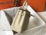 Hermes Kelly 28cm Retourne Bag In Beton Clemence Leather