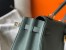 Hermes Kelly 28cm Retourne Bag In Vert Amande Clemence Leather