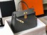 Hermes Kelly 28cm Sellier Bag In Ardoise Epsom Leather