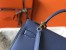 Hermes Kelly 28cm Sellier Bag In Blue Agate Epsom Leather