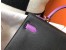 Hermes Bi-color Kelly 32cm Epsom Bag Black/Purple GHW