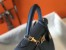 Hermes Kelly 32cm Retourne Bag In Blue Agate Clemence Leather