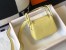 Hermes Lindy Mini Bag In Jaune Poussin Clemence Calfskin