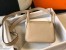 Hermes Mini Lindy Bag In Trench Clemence Leather