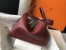 Hermes Bordeaux Clemence Lindy 30cm Bag with GHW