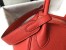 Hermes Red Clemence Lindy 30cm Bag with GHW