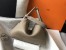 Hermes Gris Tourterelle Clemence Lindy 30cm Bag with GHW