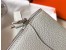 Hermes Sac Roulis Mini Bag In Pearl Grey Evercolor Calfskin