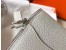 Hermes Sac Roulis Mini Bag In Pearl Grey Evercolor Calfskin
