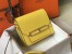 Hermes Sac Roulis Mini Bag In Yellow Evercolor Calfskin