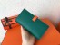 Hermes Bi-Color Epsom Bearn Wallet Malachite/Orange