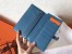 Hermes Bi-Color Epsom Bearn Wallet Orange/Blue Jean