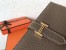 Hermes Taupe Clemence Bearn Gusset Wallet