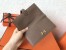 Hermes Taupe Clemence Bearn Gusset Wallet