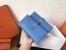 Hermes Blue Jean Epsom Bearn Gusset Wallet 