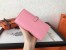 Hermes Pink Epsom Bearn Gusset Wallet