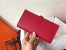 Hermes Red Epsom Bearn Gusset Wallet