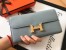 Hermes Blue Lin Epsom Constance Long Wallet