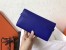 Hermes Kelly Classic Long Wallet In Blue Electric Epsom Leather