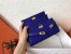 Hermes Kelly Classic Long Wallet In Blue Electric Epsom Leather