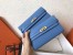 Hermes Kelly Classic Long Wallet In Blue Jean Epsom Leather