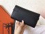 Hermes Kelly Classic Long Wallet In Black Epsom Leather