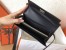 Hermes Kelly Classic Long Wallet In Black Epsom Leather