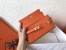 Hermes Kelly Classic Long Wallet In Orange Epsom Leather