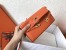 Hermes Kelly Classic Long Wallet In Orange Epsom Leather