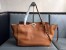 Valentino Medium Rockstud Tote Bag In Brown Grainy Calfskin