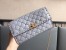 Valentino Rockstud Spike Chain Clutch In Pastel Gray Lambskin