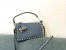 Valentino Rockstud Small Crossbody Bag In Blue Grained Calfskin