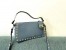 Valentino Rockstud Small Crossbody Bag In Blue Grained Calfskin