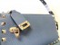 Valentino Rockstud Small Crossbody Bag In Blue Grained Calfskin