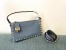 Valentino Rockstud Small Crossbody Bag In Blue Grained Calfskin