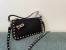 Valentino Rockstud Small Crossbody Bag In Black Grained Calfskin