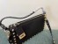 Valentino Rockstud Small Crossbody Bag In Black Grained Calfskin