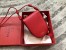 Valentino Small Vring Crossbody Bag In Red Goatskin