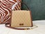 Valentino Small Vsling Handbag In Chevron Raffia