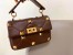 Valentino Medium Roman Stud Chain Bag In Teak Brown Nappa