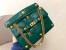 Valentino Roman Stud Chain Bag In Green Lambskin