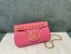 Valentino Stud Sign Shoulder Bag In Pink Nappa Leather