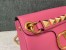 Valentino Stud Sign Shoulder Bag In Pink Nappa Leather