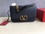 Valentino Medium Vlock Shoulder Bag In Black Calfskin