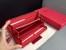 Valentino Rockstud Spike Zip Wallet In Red Lambskin