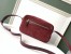 Saint Laurent Monogram All Over Camera Bag In Bordeaux Suede